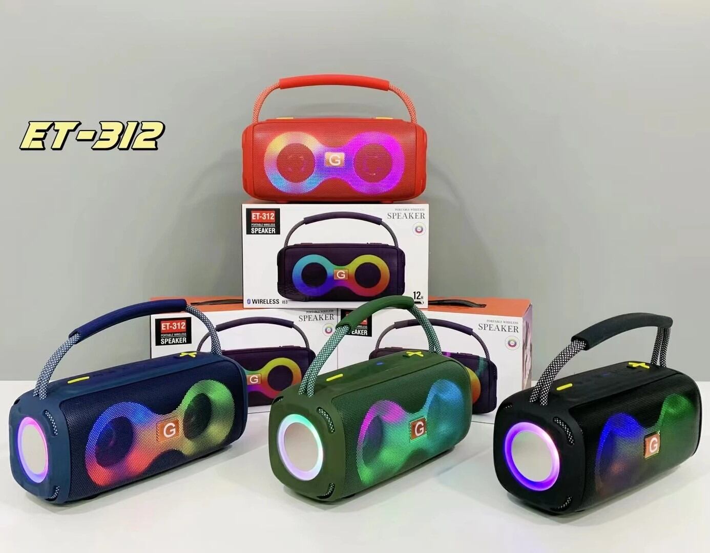 ET-312 RGB Party Speaker (Double Horn)